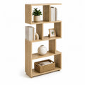 Bibliotheque de rangement ouverte en panneaux de particules chene clair 60 x 30 x 120 cm