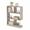 etagere bibliotheque sur pied 3 niveaux en MDF melamine beige 100 x 30 x 120 cm