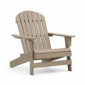 Fauteuil de jardin Adirondack avec accoudoirs en polyethylene haute densite taupe 76 x 83 x 98 cm